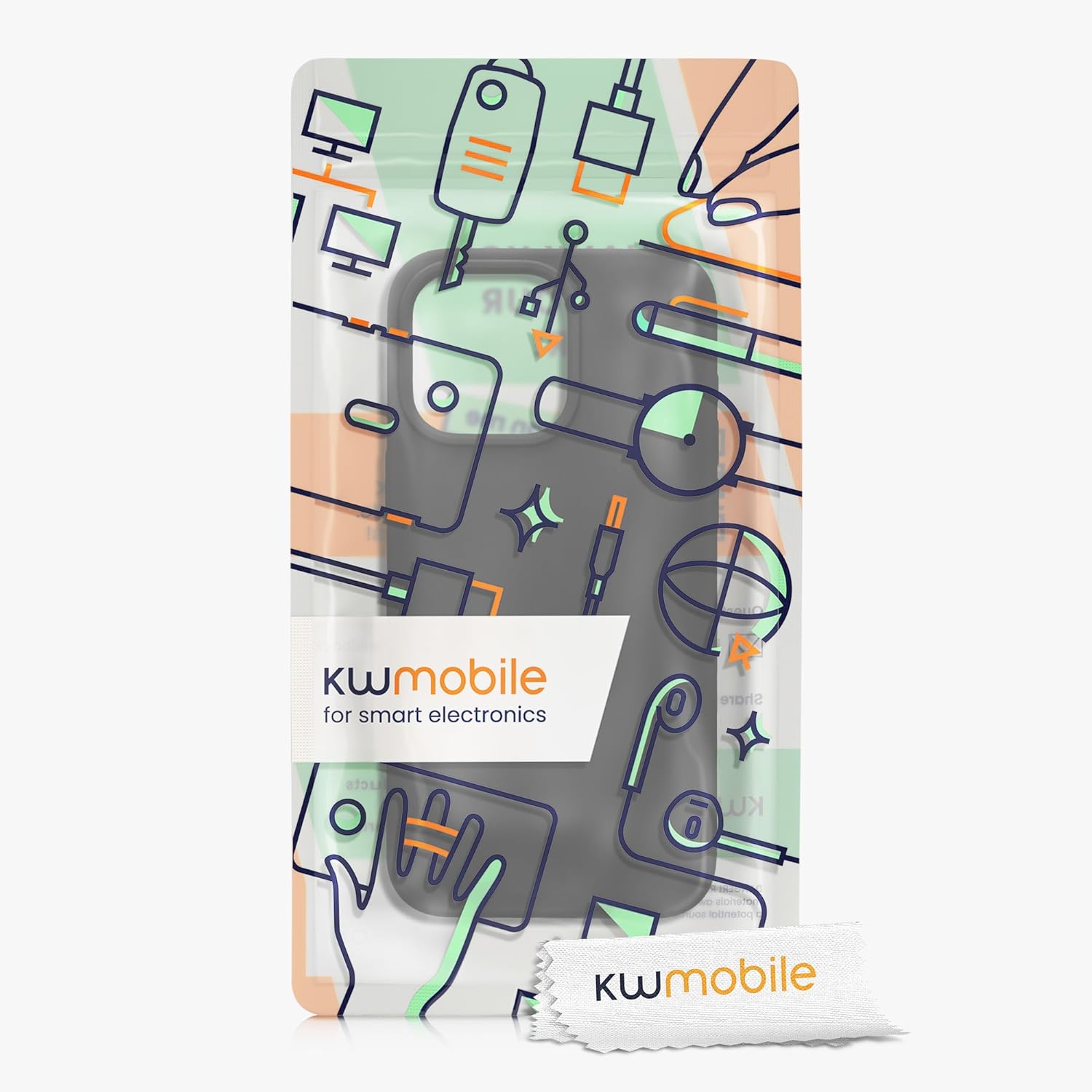 KW iPhone 15 Pro Max Θήκη Σιλικόνης Rubber TPU με MagSafe - Black