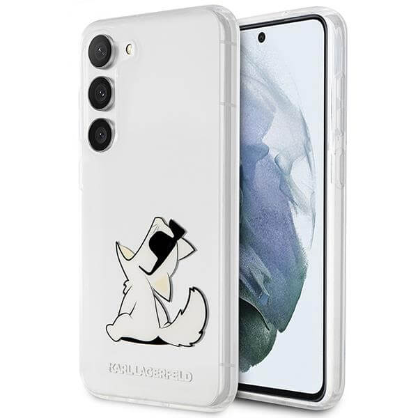 Karl Lagerfeld Samsung Galaxy S23+ - Choupette Fun Σκληρή Θήκη με Πλαίσιο Σιλικόνης - Διάφανη - KLHCS23MCFNRC
