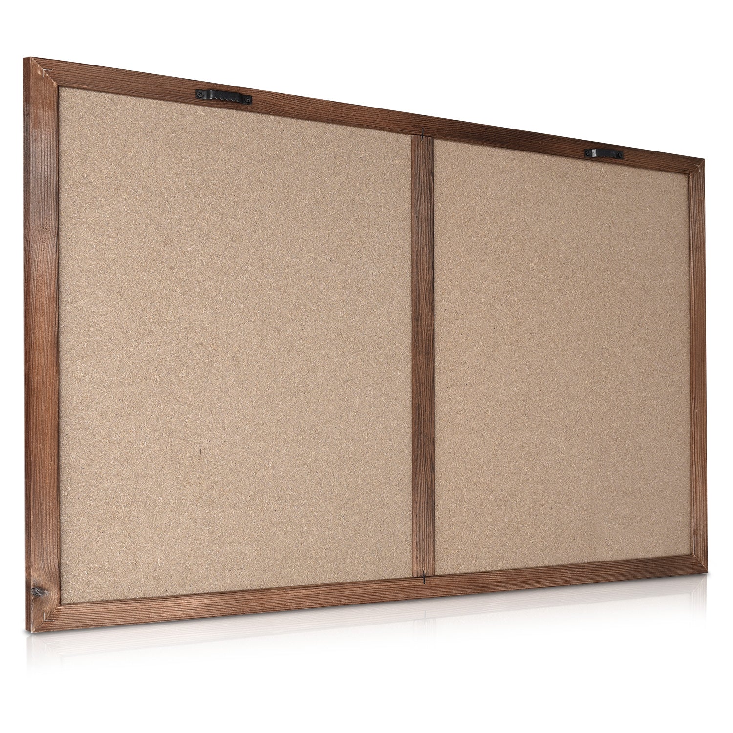 Navaris Διπλός Πίνακας Ανακοινώσεων με Μαγνητικό Μαυροπίνακα και Πίνακα από Φελλό - Dark Brown - Black - 50000.01