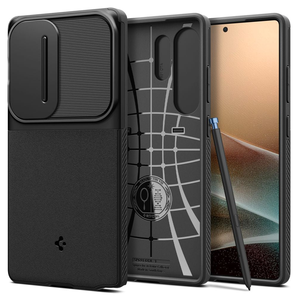Spigen Samsung Galaxy S25 Ultra Optik Armor Θήκη Σιλικόνης με Κάλυμμα για την Κάμερα - Black