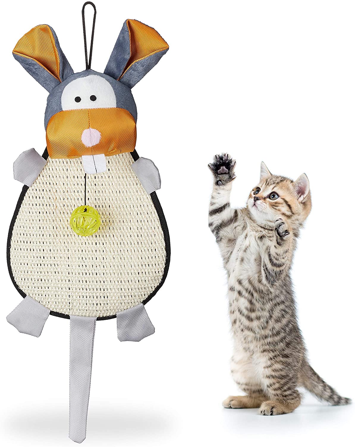 Relaxdays Ονυχοδρόμιο με Μπαλάκι για Γάτες - 55 x 22 x 10 cm - Colorful - 4052025239398