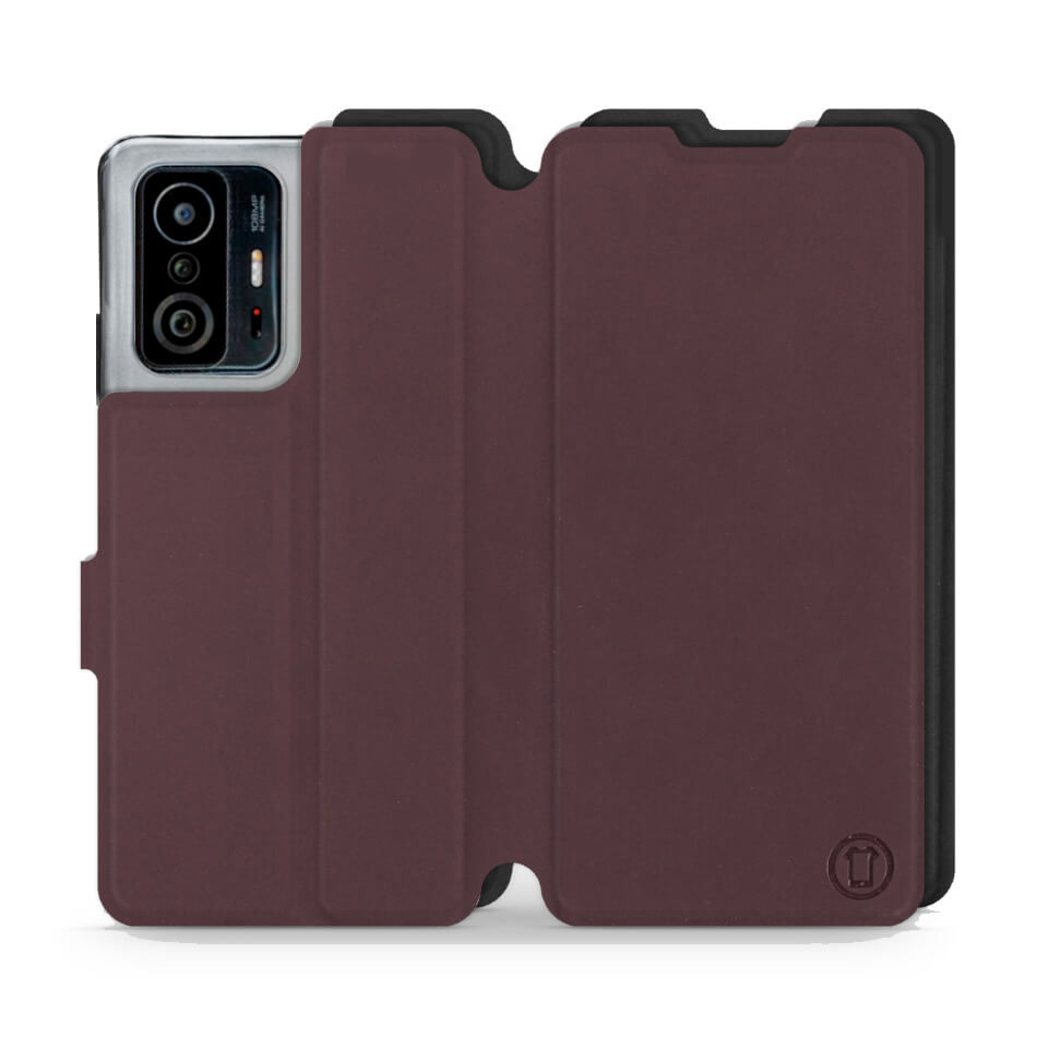 Mobiwear Xiaomi 11T / 11T Pro Θήκη Βιβλίο Slim Flip - Μπορντό - S_BUB