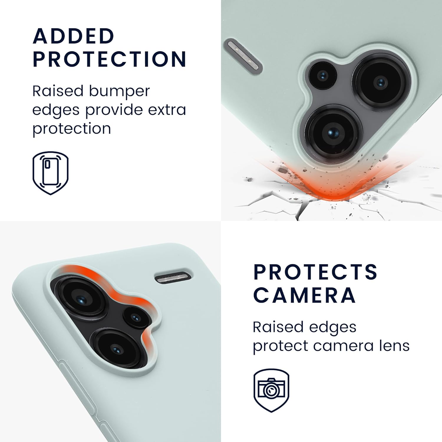 KW Xiaomi Redmi Note 13 Pro+ 5G Θήκη Σιλικόνης Rubberized TPU - Cool Mint