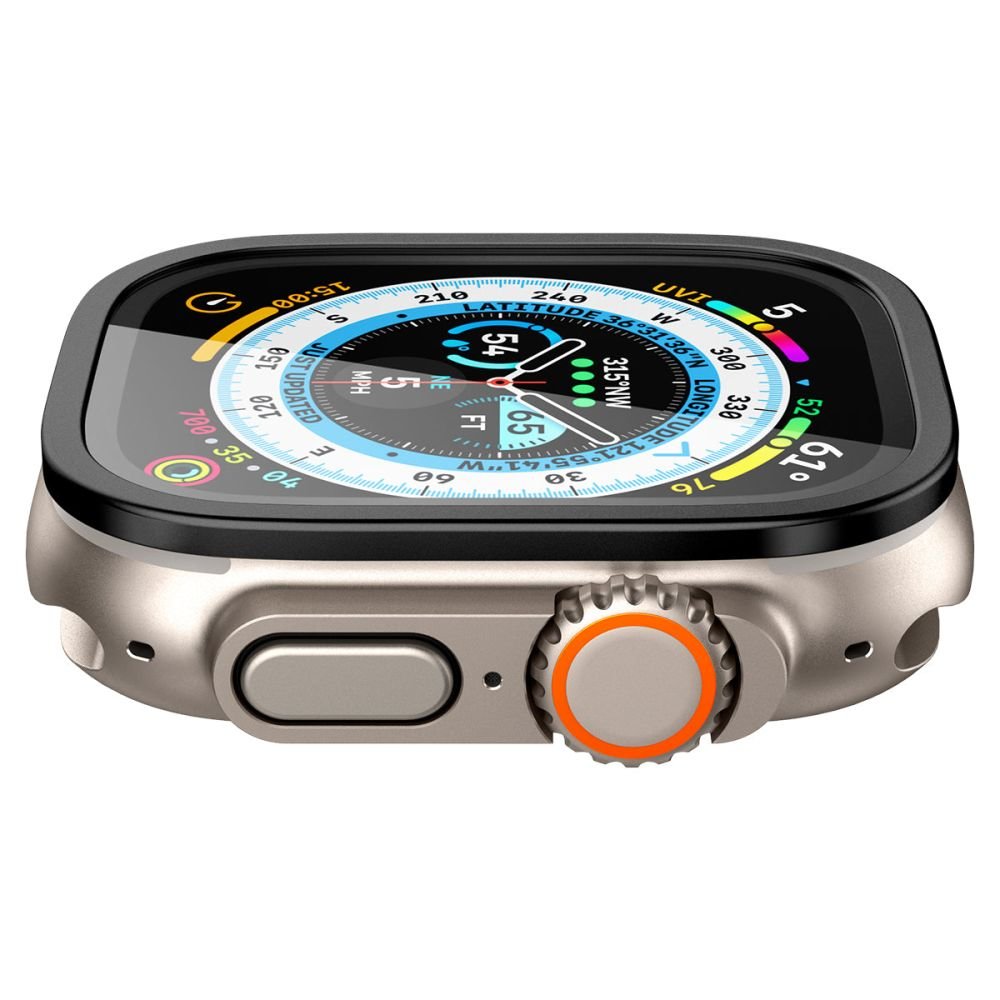 Spigen Προστασία Οθόνης Apple Watch Ultra (1/2/3) - 49mm - Glas.TR Slim Pro Αντιχαρακτικό Γυαλί Οθόνης - Black