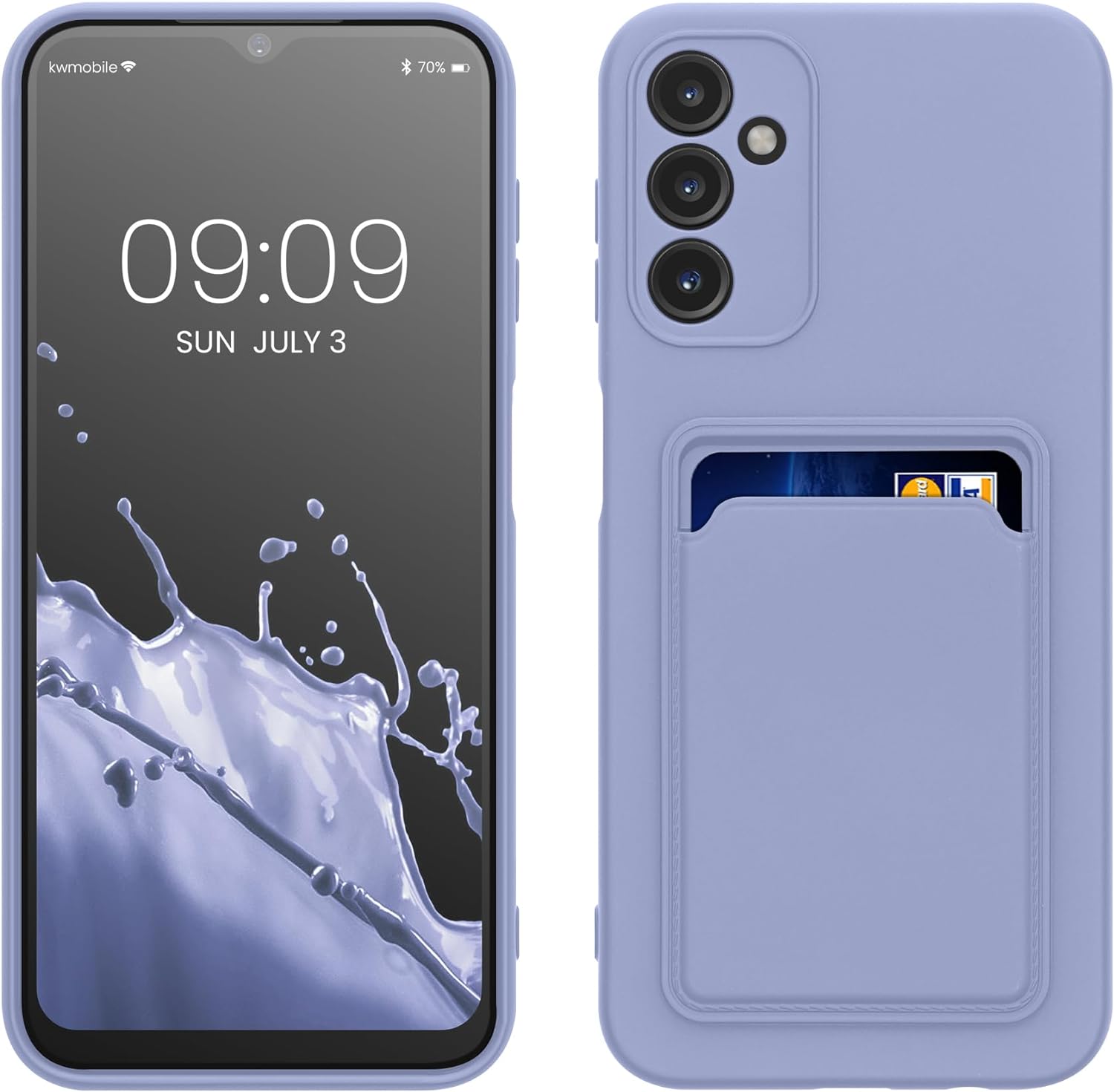 KW Samsung Galaxy A14 5G Θήκη Σιλικόνης TPU με Υποδοχή για Κάρτα - Lavender
