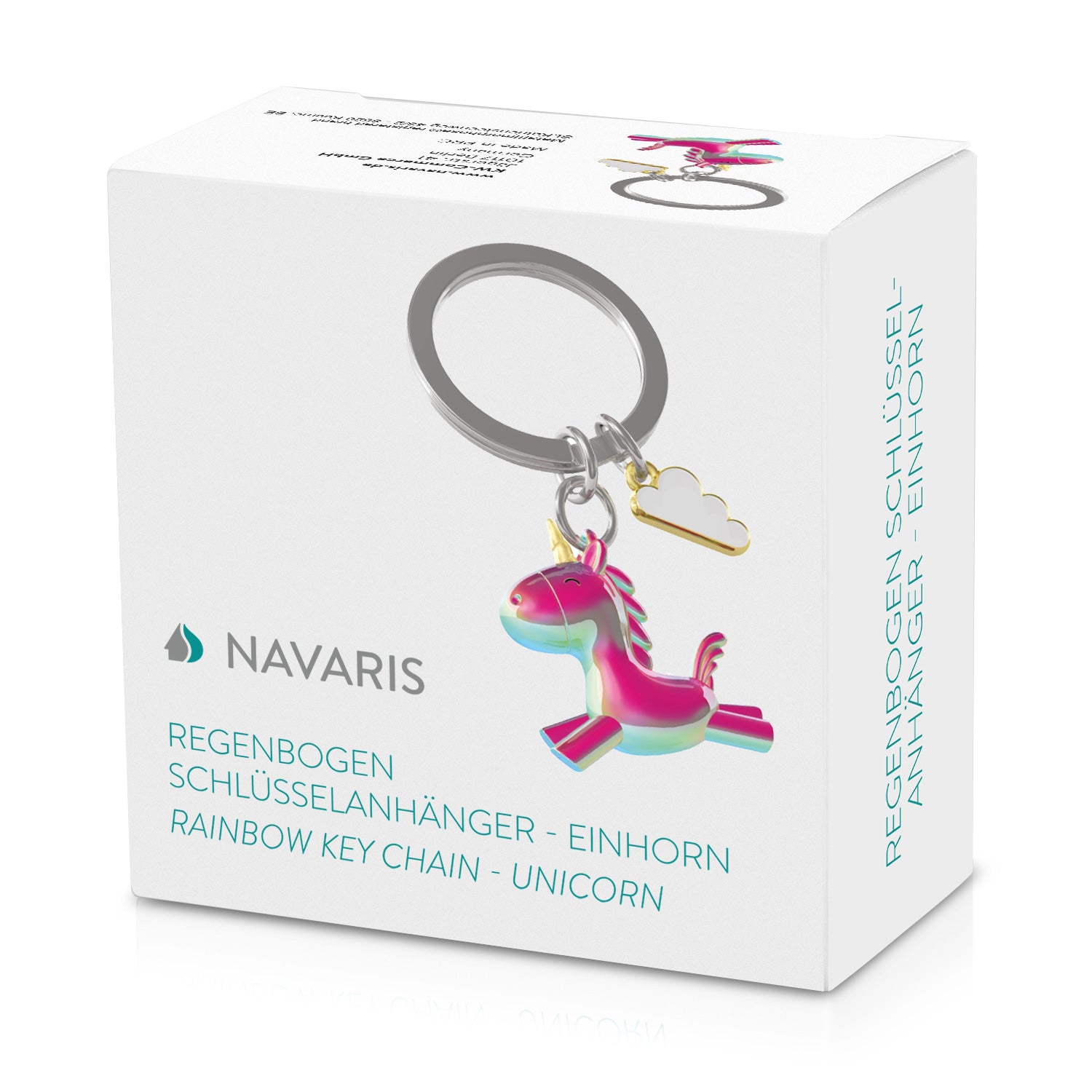 Navaris Cute Rainbow Unicorn Keyring Μεταλλικό Μπρελόκ - Multi-Colour - 49569.02