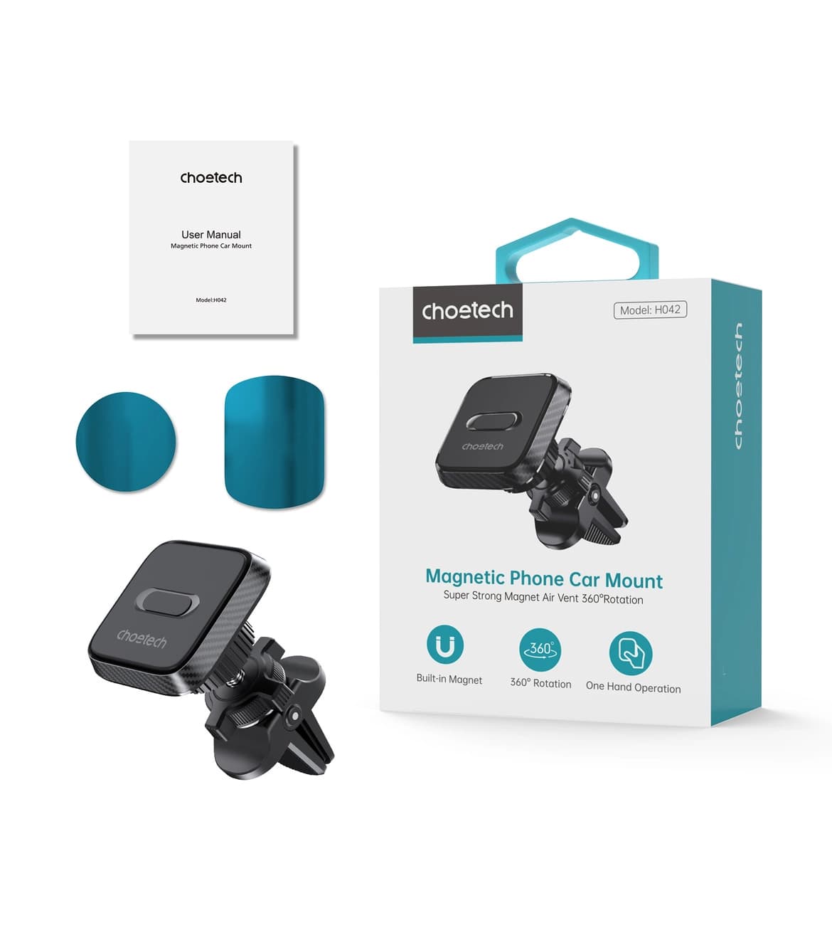 Choetech H042 Universal Μαγνητική Βάση Αυτοκινήτου Αεραγωγού - Black