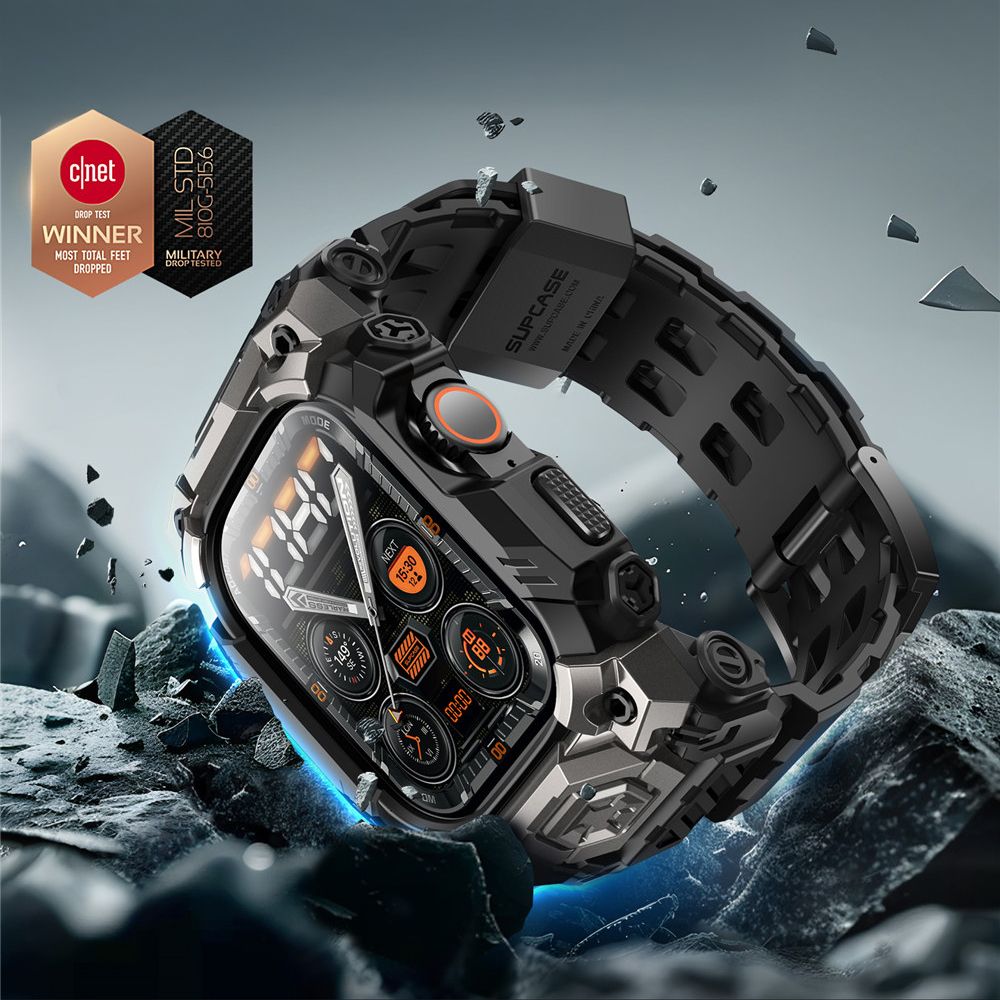 Supcase Λουράκι Apple Watch Ultra (1/2/3) - 49mm Unicorn Beetle Ore Λουράκι με Θήκη Προστασίας - Black