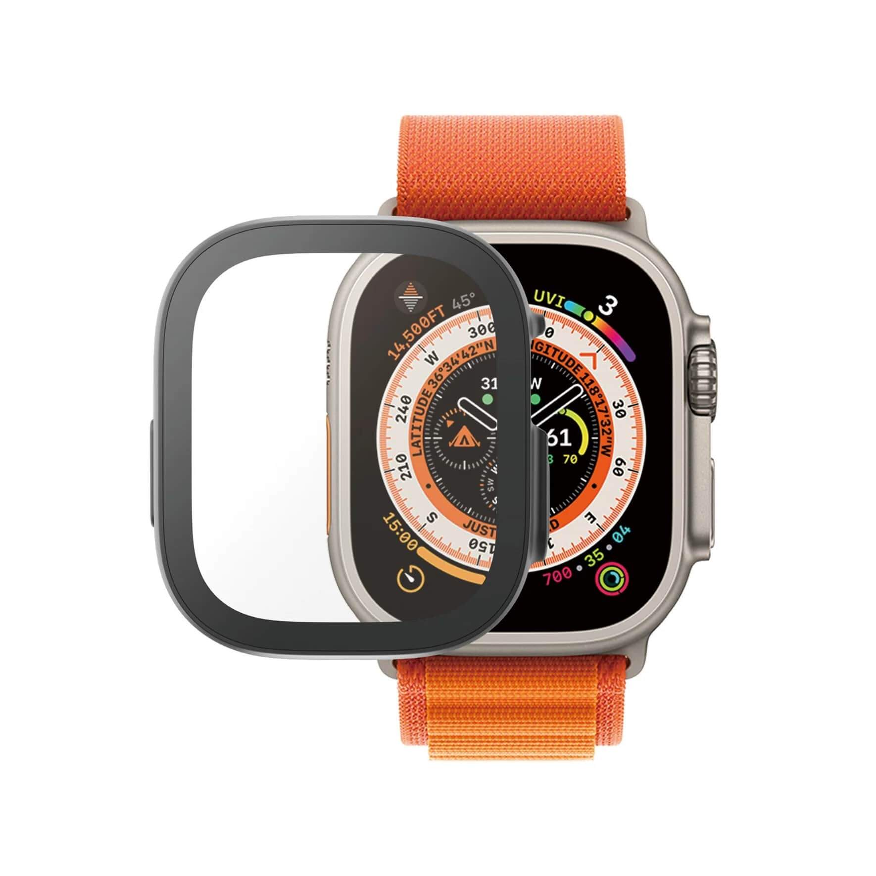 PanzerGlass Θήκη Apple Watch Ultra (1/2/3) - 49mm - Full Body D3O με Προστασία Οθόνης - Black