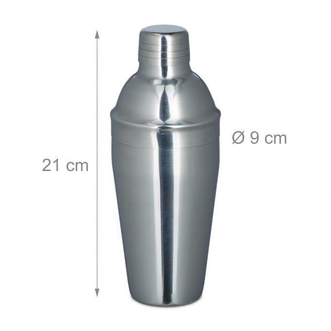 Relaxdays Σετ Κοκτέιλ 5 Τεμαχίων από Ανοξείδωτο Ατσάλι - Silver - 4052025205812