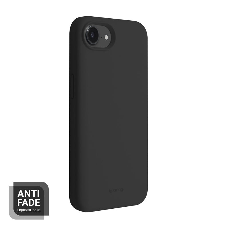 Crong iPhone 16e Color Cover Magnetic - Θήκη Σιλικόνης με MagSafe - Black