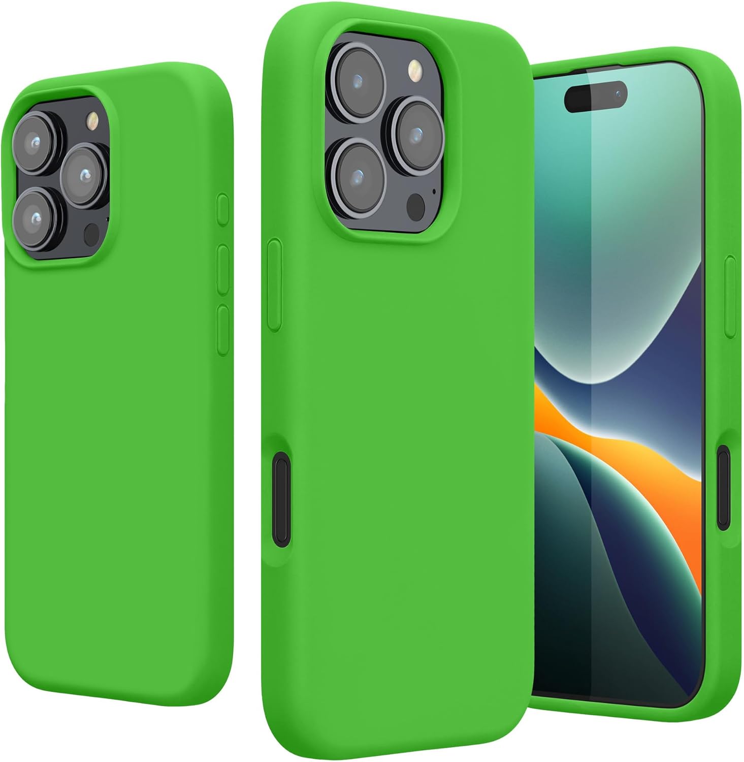 KW iPhone 16 Pro Max Θήκη Σιλικόνης Rubberized TPU - Lime Green