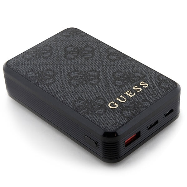 Guess PowerBank 18W - 4G Leather Metal Logo - 10000 mAh - Black - GUPB10DP4GEGK