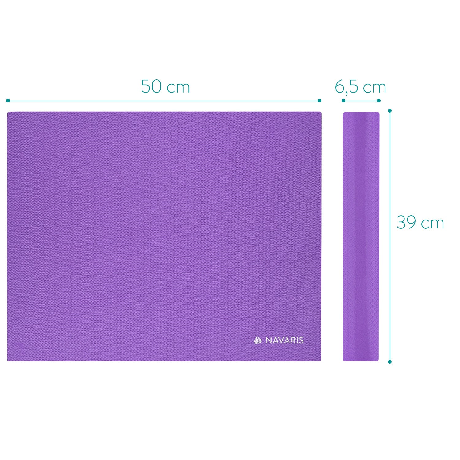 Navaris Foam Balance Pad Μαξιλάρι Ισορροπίας - 50 x 39 x 6,5 cm - Purple - 44382.45