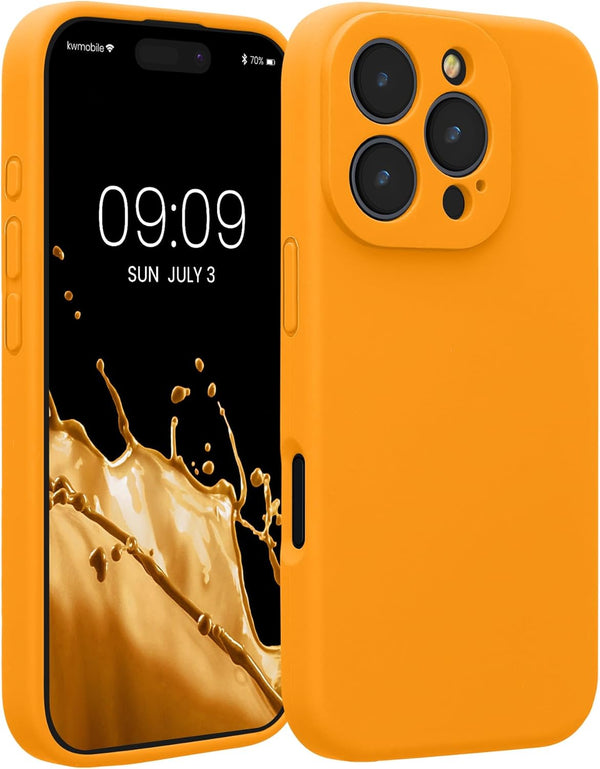 KW iPhone 16 Pro Θήκη Σιλικόνης Rubberized TPU - Fruity Orange