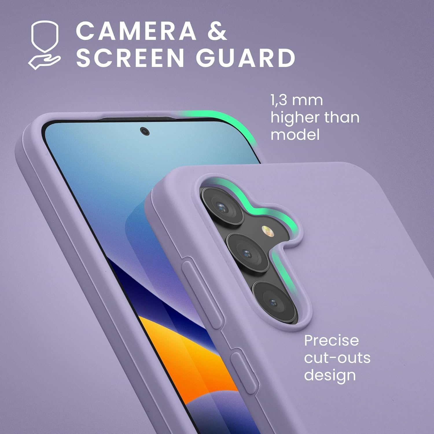 KW Samsung Galaxy S24+ Θήκη Σιλικόνης Rubberized TPU - Lavender