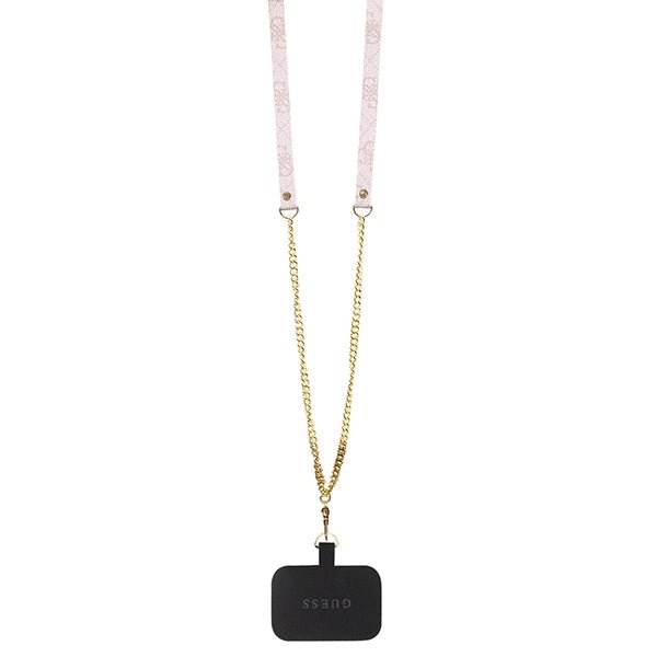 Guess iPhone 15 - Crossbody 4G Metal Logo Θήκη με Επένδυση Συνθετικού Δέρματος και Λουράκι - Pink - GUHCP15SP4TDSCPP