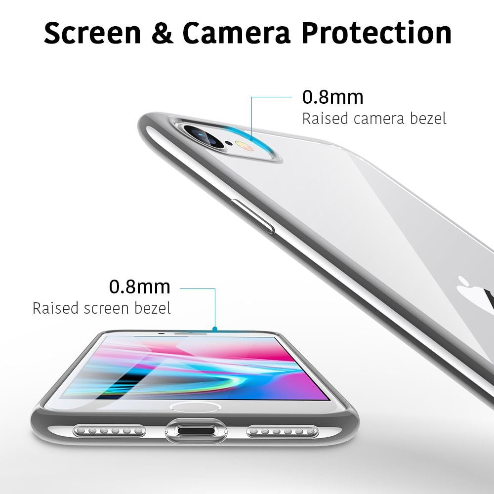ESR iPhone SE 2022 / SE 2020 / 7 / 8 Essential Crown Series Θήκη Σιλικόνης TPU - Διάφανη - Silver