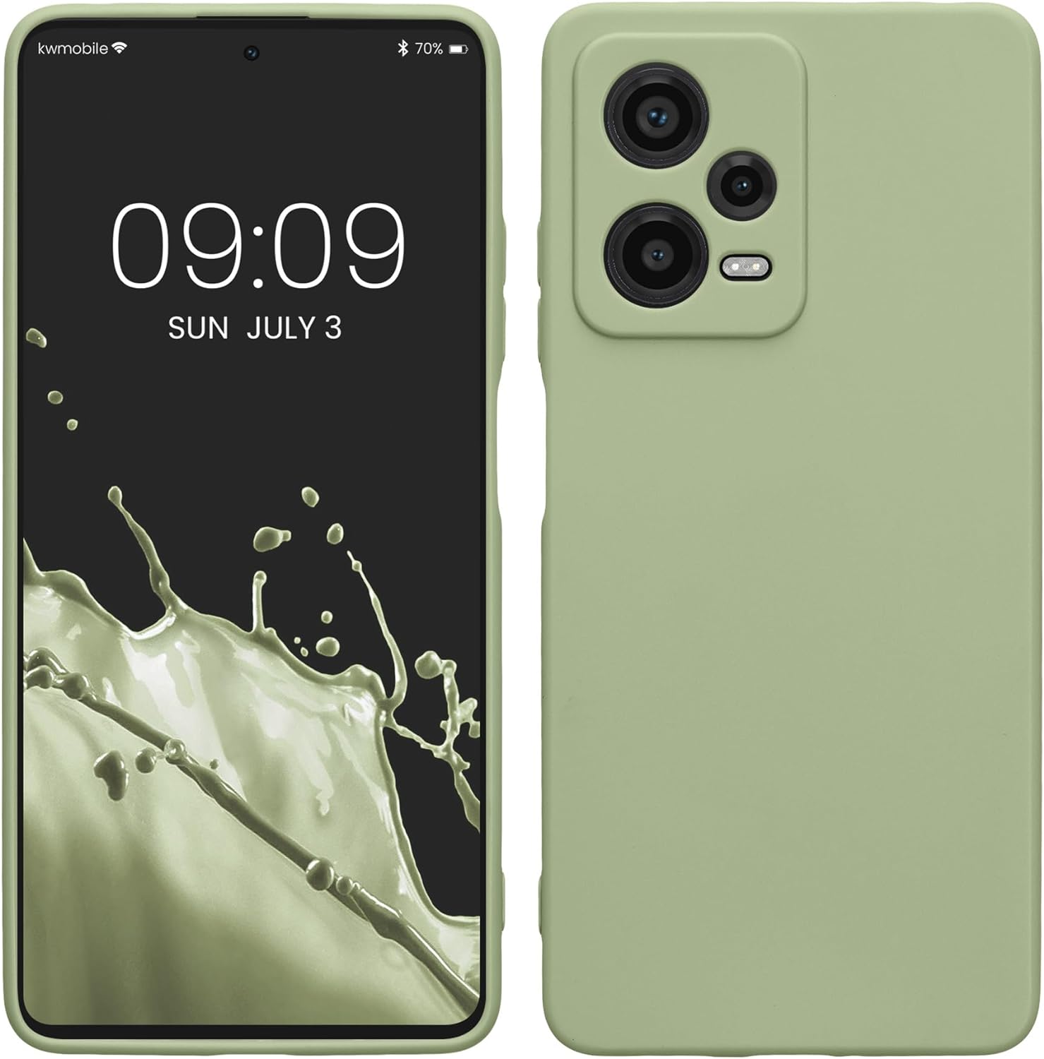 KW Xiaomi Redmi Note 12 Pro+ Θήκη Σιλικόνης TPU - Grey Green