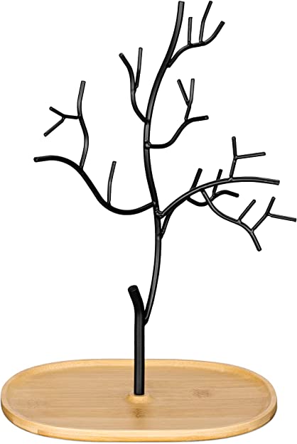 Navaris Stand Κοσμημάτων από Μέταλλο και Ξύλο - Design Tree - Black - 45615.01.3