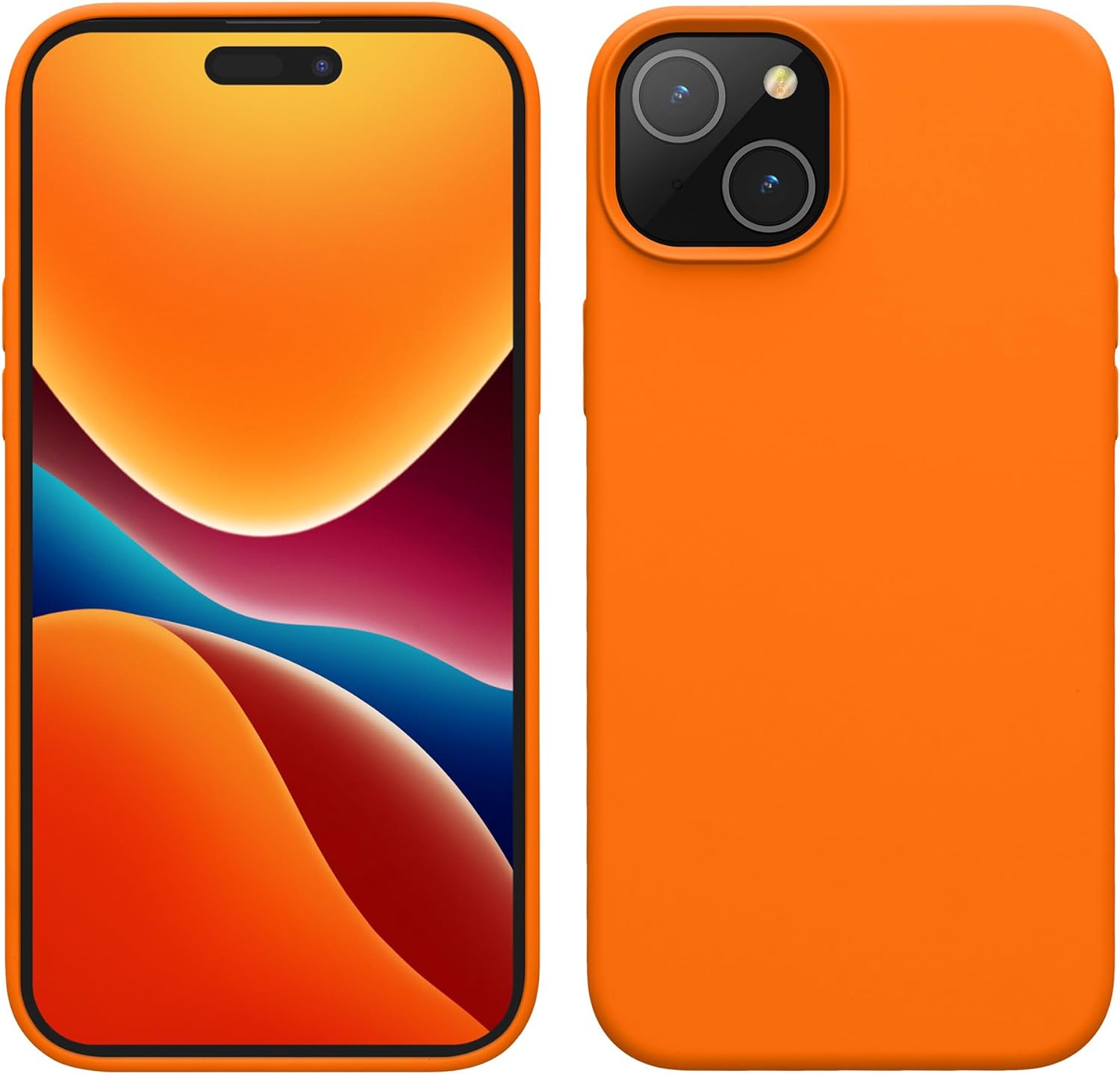 KW iPhone 15 Plus Θήκη Σιλικόνης Rubberized TPU - Fruity Orange - 61954.15