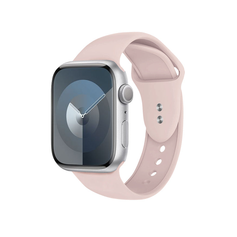 Crong Λουράκι Apple Watch 4/5/6/7/8/9/10/11 - SE (1/2/3) - ULTRA (1/2/3) - 44/45/46/49mm Σιλικόνης - Liquid Strap - Sand Pink