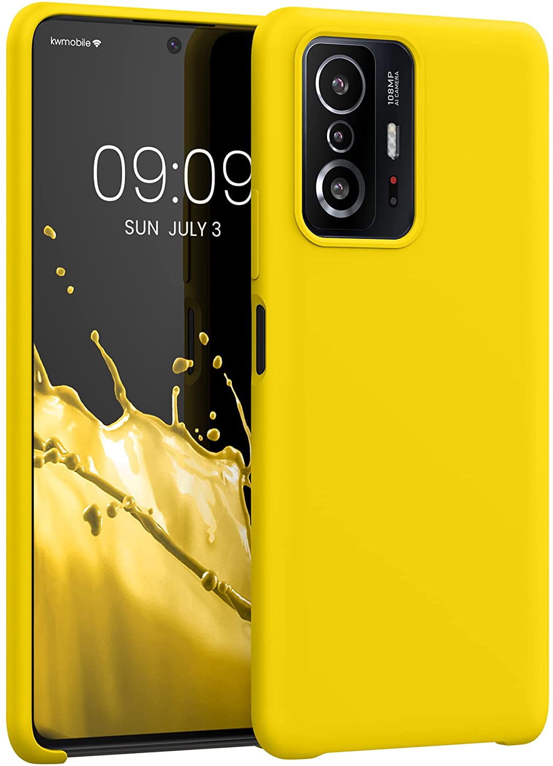 KW Xiaomi 11T / 11T Pro Θήκη Σιλικόνης Rubber TPU - Vibrant Yellow - 56209.165