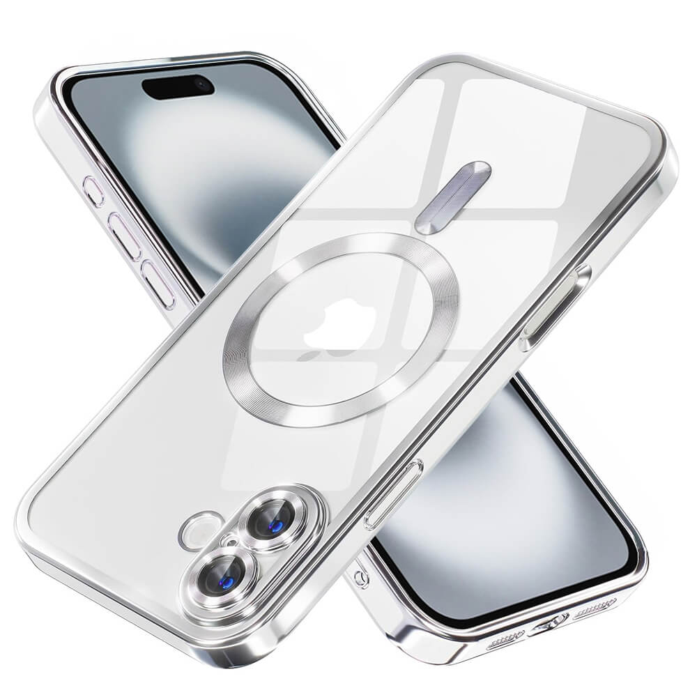 Techsuit iPhone 16 - Luxury Crystal MagSafe - Θήκη Σιλικόνης - Silver
