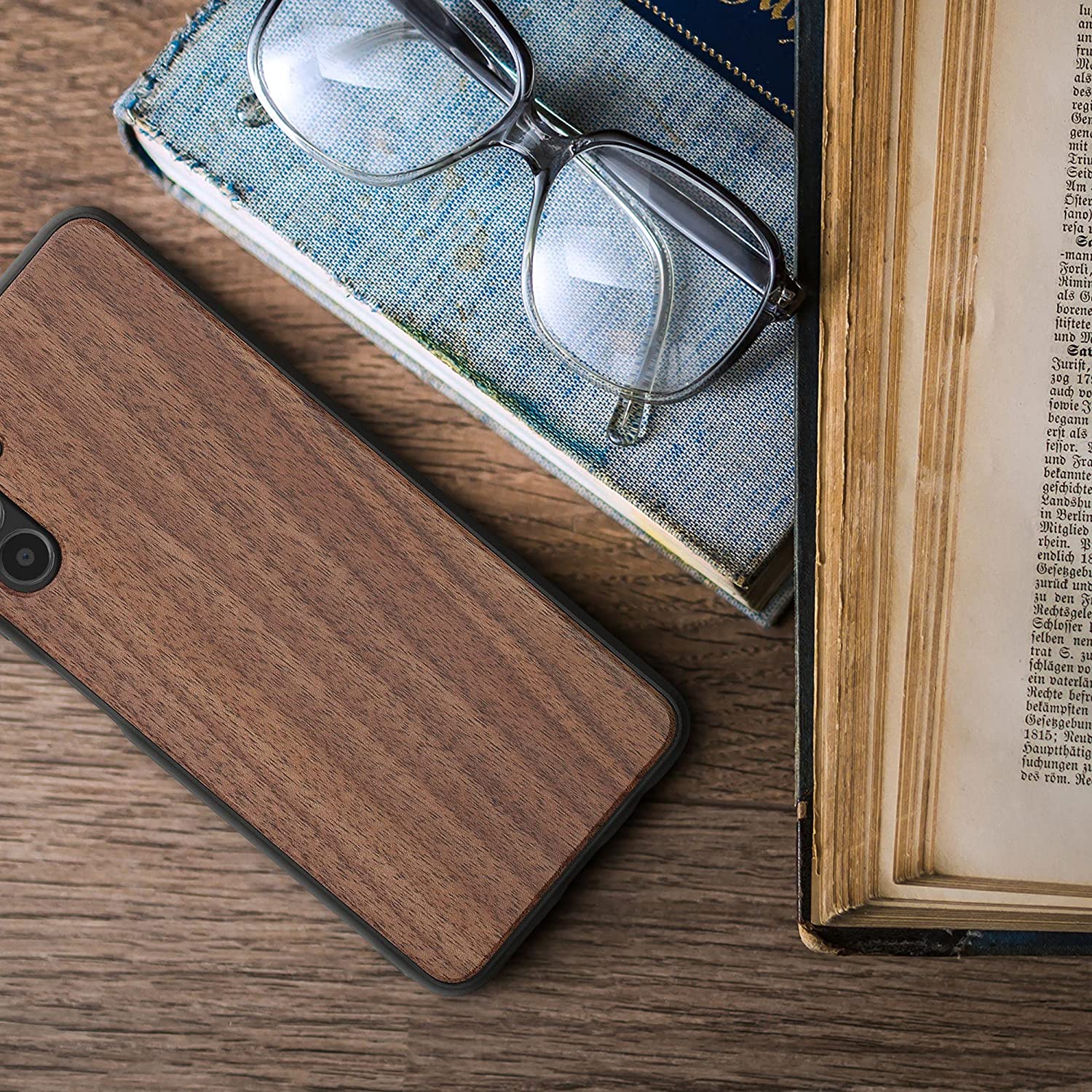 KW Samsung Galaxy A04s Θήκη από Φυσικό Ξύλο - Dark Brown - 60034.18