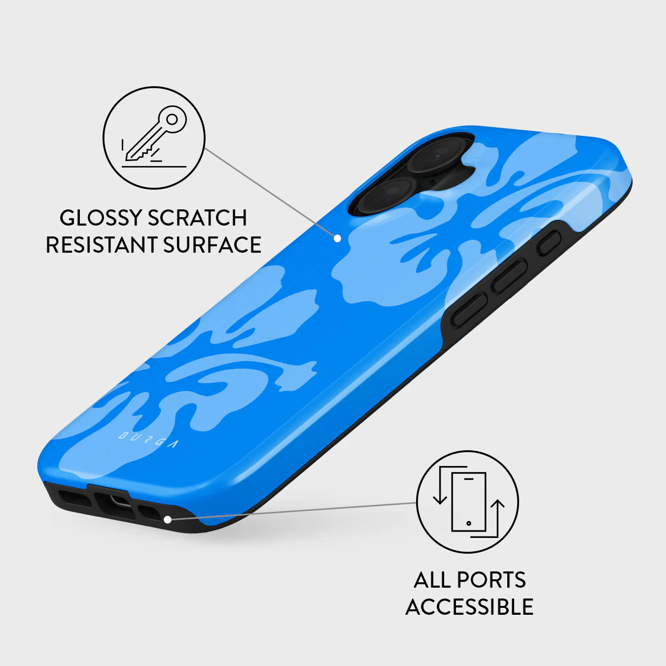 Burga iPhone 16 Fashion Tough MagSafe Σκληρή Θήκη με MagSafe - Lagoon