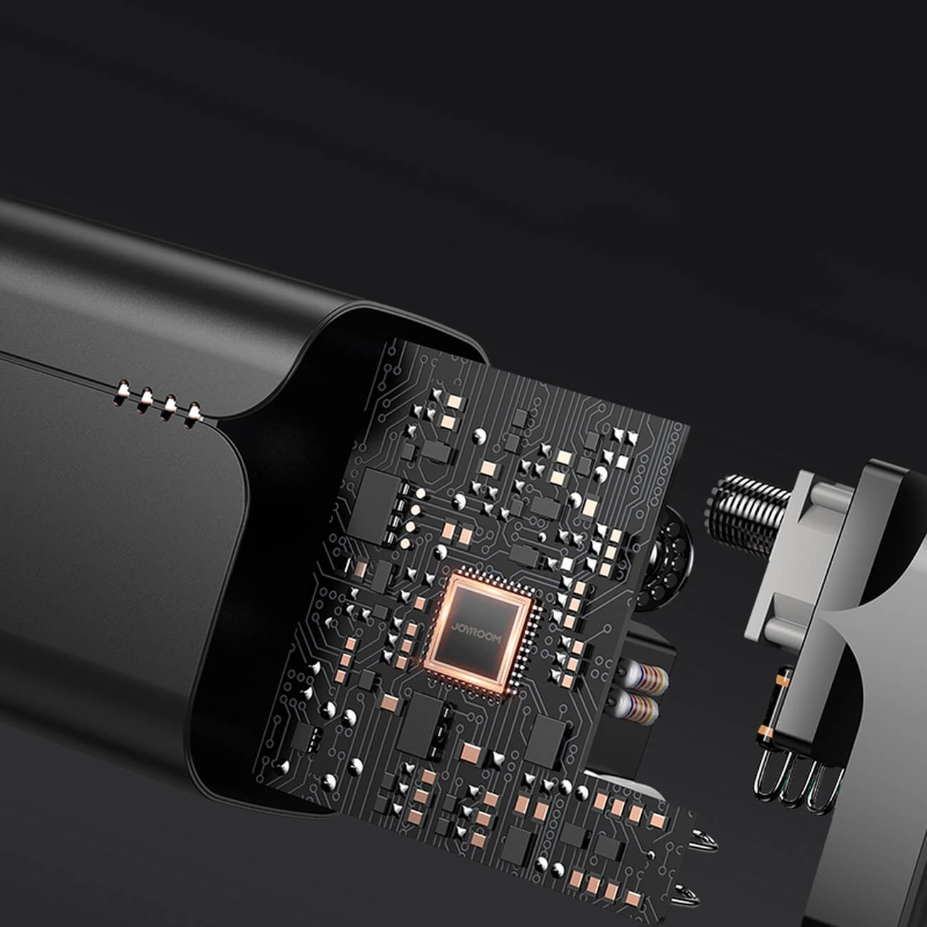 Joyroom L-QP182 Οικιακός Φορτιστής Γρήγορης Φόρτισης USB και Type-C QC 3.0 PD 18W - Black