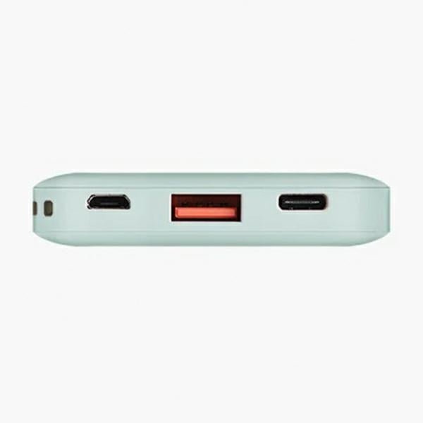 Uniq Fuele Mini PowerBank 8000mAh 18W με Καλώδιο UBS to Type - C - Green