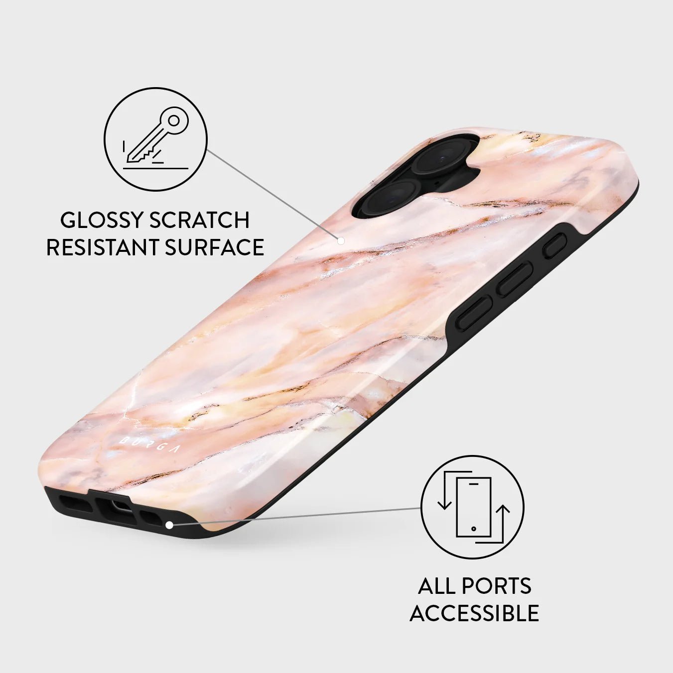 Burga iPhone 16 Fashion Tough MagSafe Σκληρή Θήκη με MagSafe - Morning Sunshine