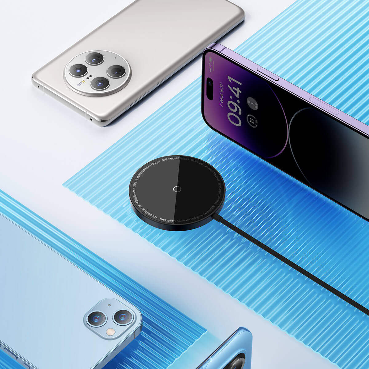 Baseus Simple Mini3 BS-W529 Ασύρματος Φορτιστής MagSafe με Καλώδιο Type-C 15W - Black - CCJJ040001