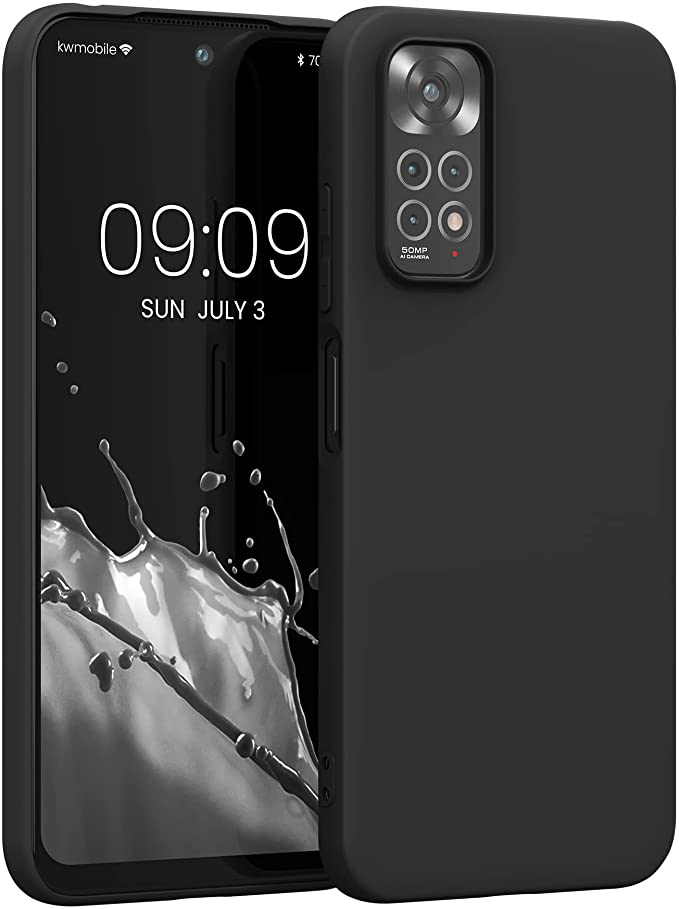 KW Xiaomi Redmi Note 11 / Redmi Note 11S Θήκη Σιλικόνης TPU - Black Matte - 57368.47