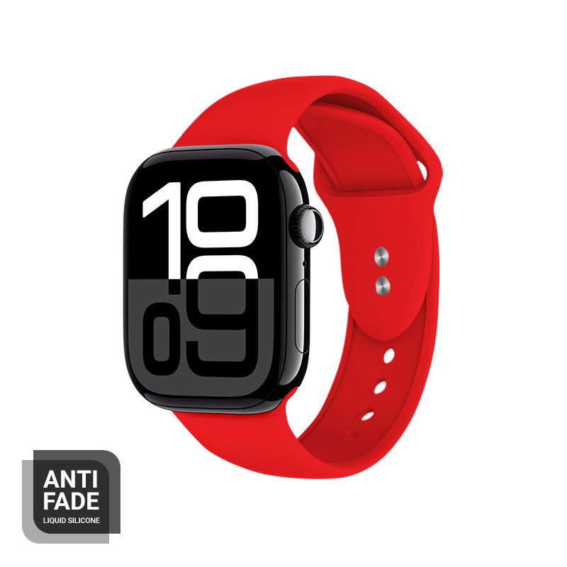 Crong Λουράκι Apple Watch 4/5/6/7/8/9/10/11 - SE (1/2/3) - ULTRA (1/2/3) - 44/45/46/49mm Σιλικόνης - Liquid Strap - Red