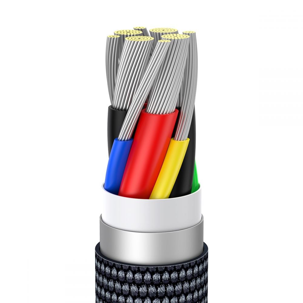 Baseus Crystal Shine Cable Type - C to Type - C PD 100W 3A - Καλώδιο Δεδομένων και Γρήγορης Φόρτισης Type - C to Type - C 2M - Black - CAJY000701