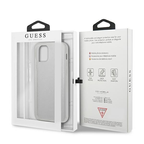 Guess iPhone 12 / iPhone 12 Pro 4G 3D Pattern Collection Σκληρή Θήκη με Πλαίσιο Σιλικόνης - Διάφανη - GUHCP12M3D4GTR