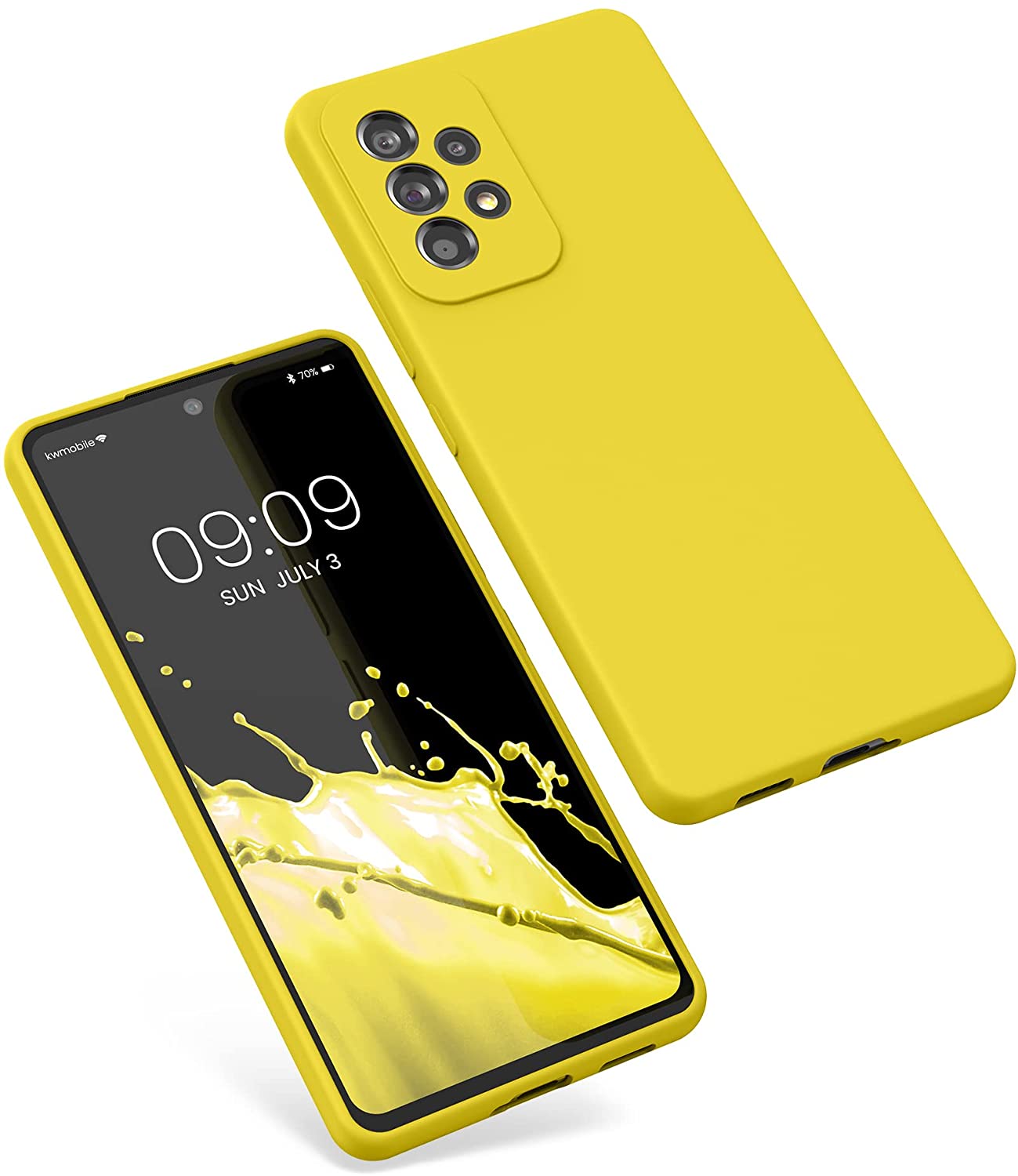 KW Samsung Galaxy A53 5G Θήκη Σιλικόνης Rubberized TPU - Radiant Yellow - 57835.165