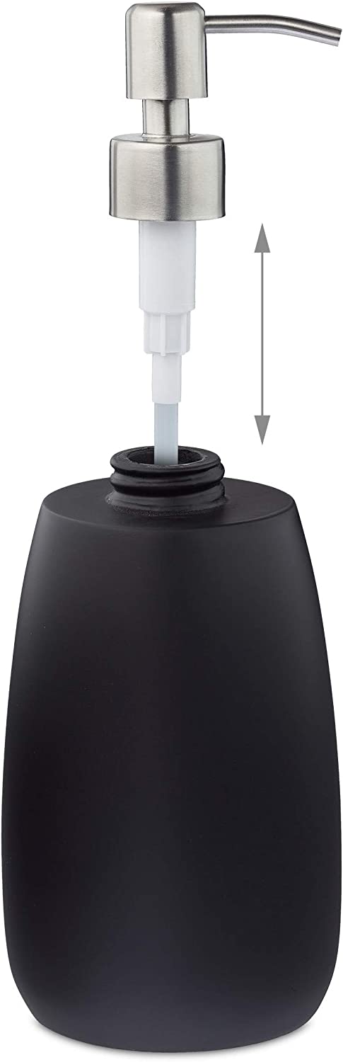 Relaxdays Σαπουνοθήκη Dispenser από Πολυρεσίνη - Black - 4052025908676