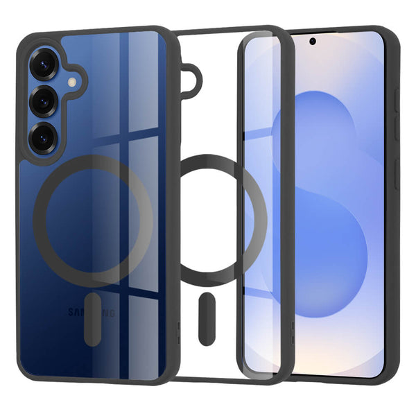 Techsuit Samsung Galaxy S25 - MagSafe Pro - Σκληρή Θήκη με Πλαίσιο Σιλικόνης - Black