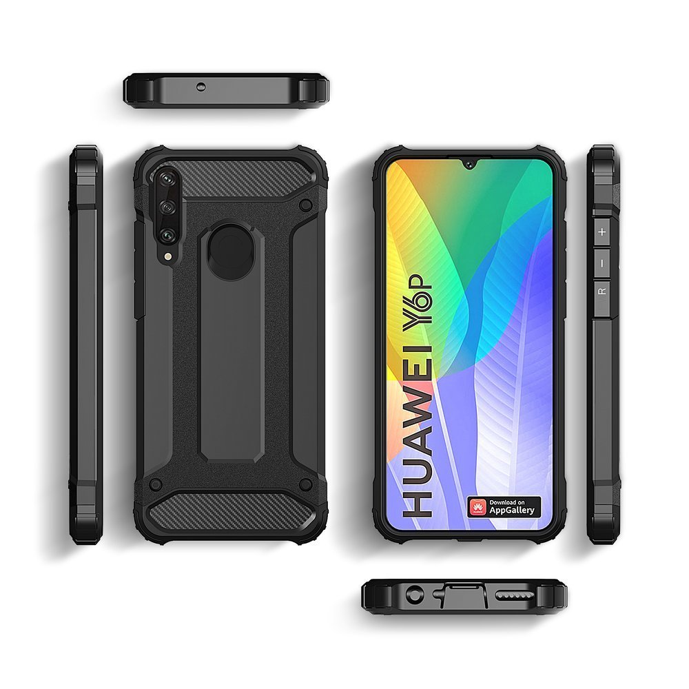 OEM Huawei Y6p Hybrid Rugged Armor Θήκη - Black