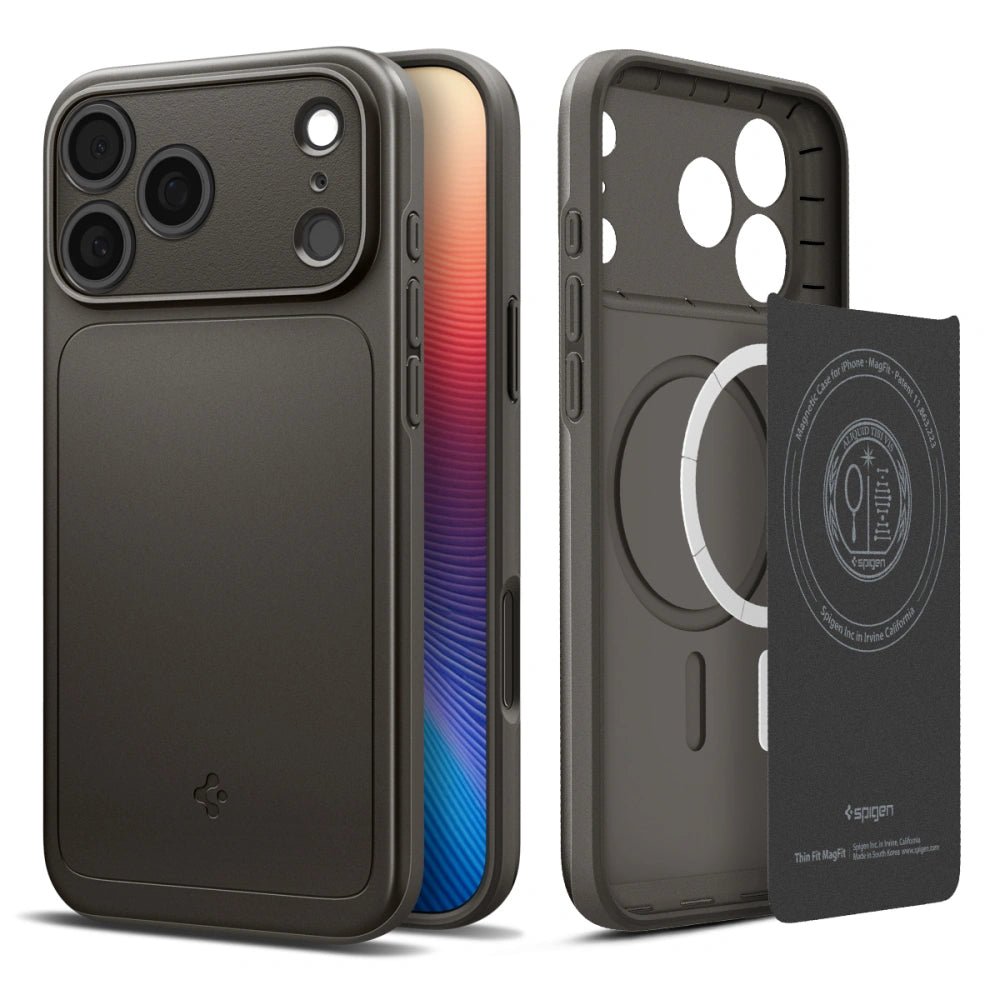 Spigen iPhone 17 Pro - Thin Fit Mag - Σκληρή Θήκη με MagSafe - Gunmetal