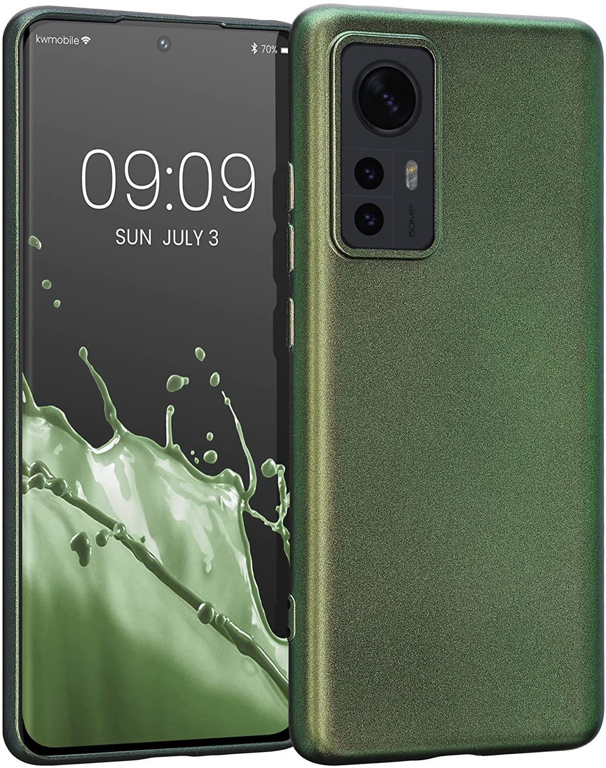 KW Xiaomi 12 / 12X Θήκη Σιλικόνης TPU - Metallic Forest Green - 56238.233