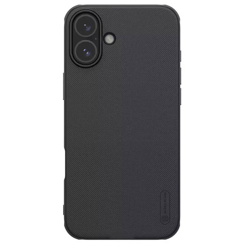 Nillkin iPhone 16 Super Frosted Shield Pro Σκληρή Θήκη με Πλαίσιο Σιλικόνης - Black