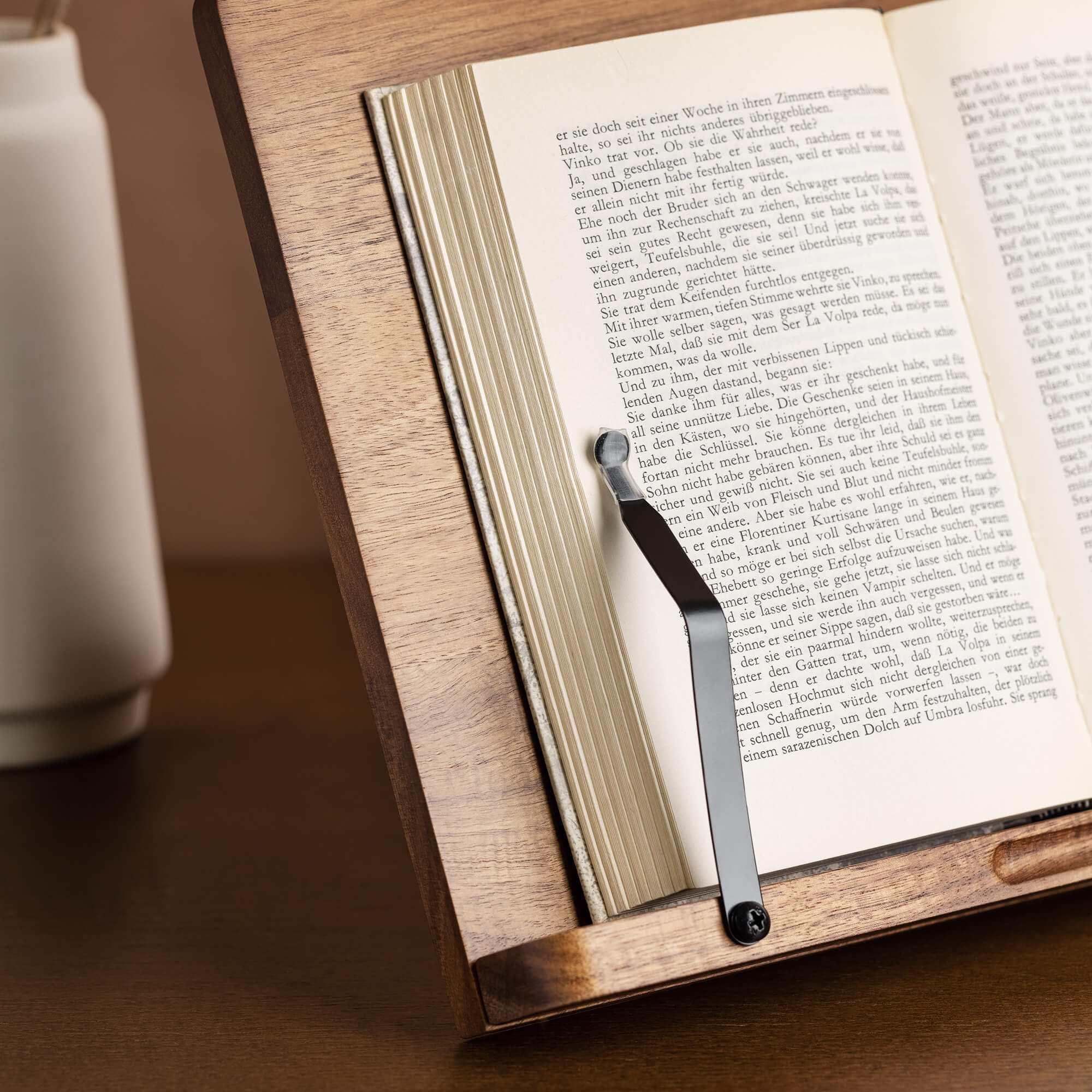 Navaris Βάση Στήριξης Βιβλίων και Τάμπλετ - Acacia - Dark Brown - 52801.2.18