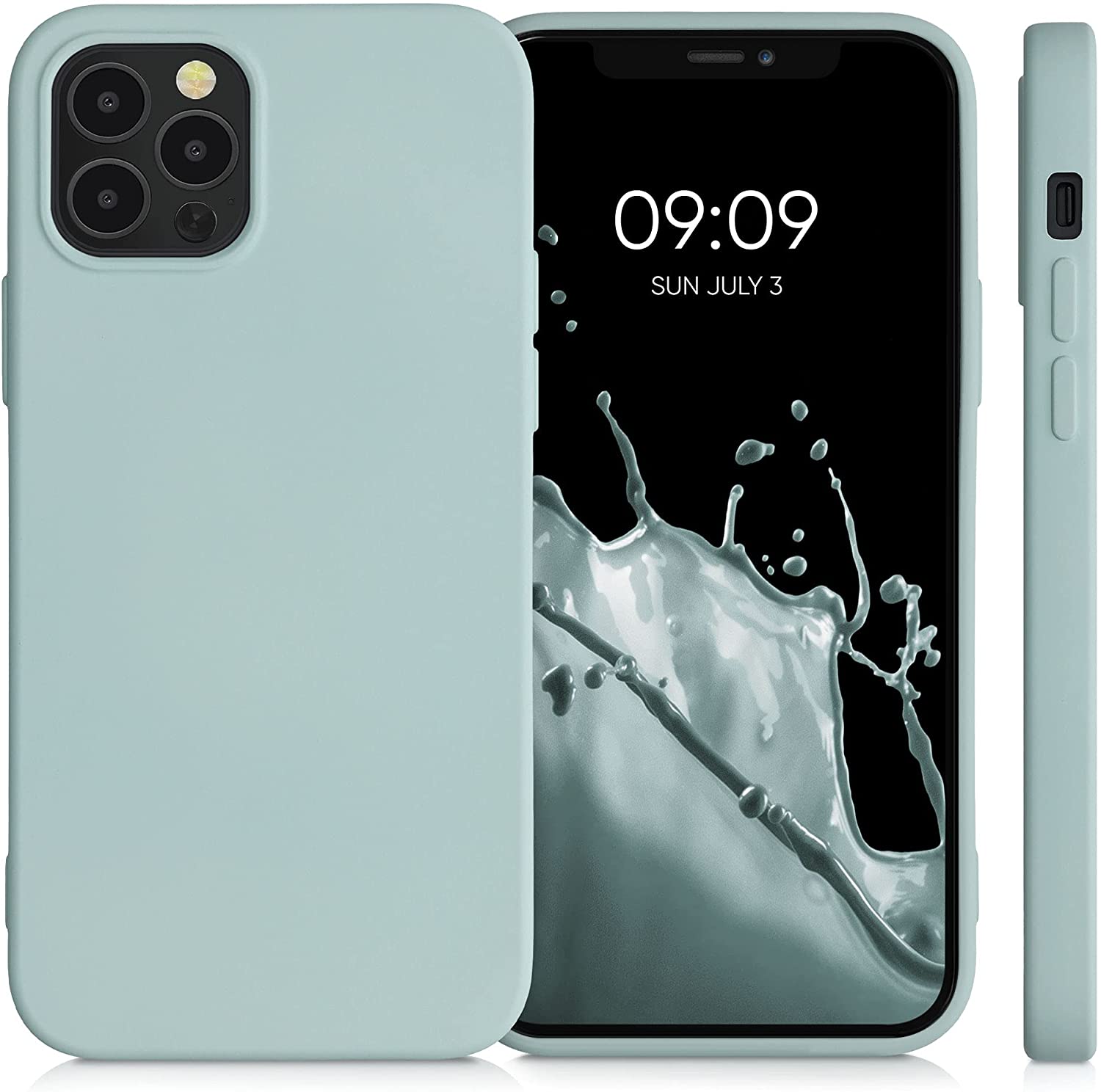 KW iPhone 12 / iPhone 12 Pro Θήκη Σιλικόνης Rubberized TPU - Frosty Mint - 53844.200