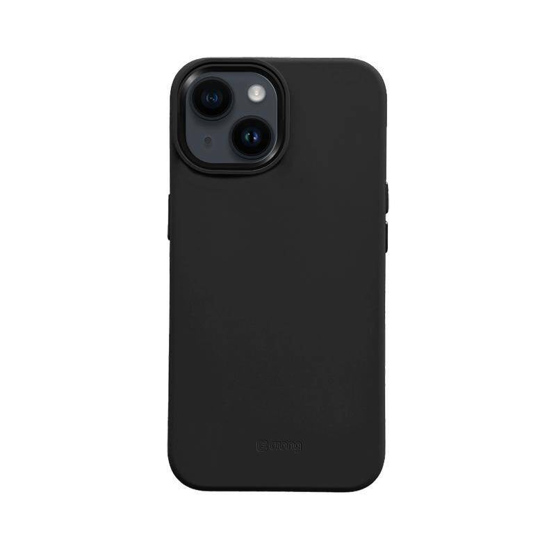 Crong iPhone 15 Plus Color Cover Lux Magnetic - Θήκη Σιλικόνης με MagSafe - Black