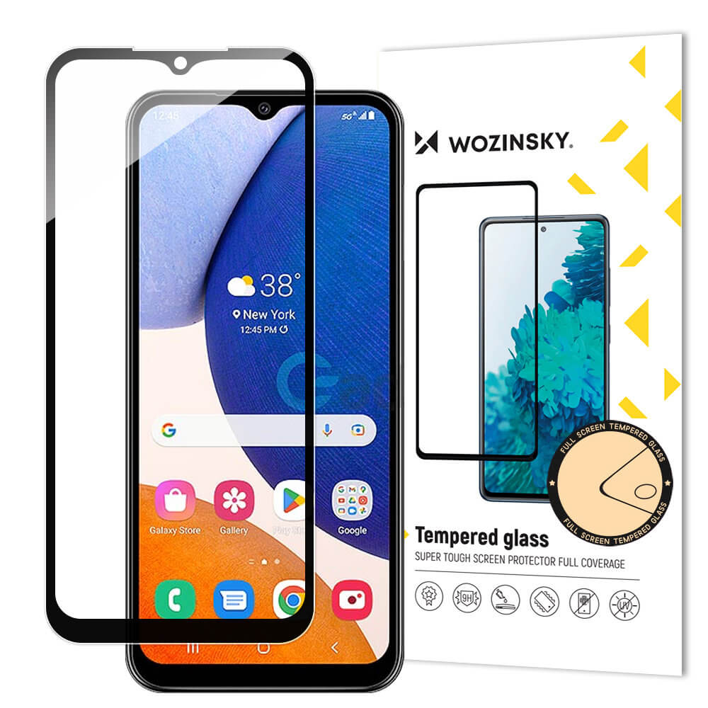 Wozinsky Samsung Galaxy A14 5G 9H Case Friendly Full Screen Full Glue Tempered Glass Αντιχαρακτικό Γυαλί Οθόνης - Black