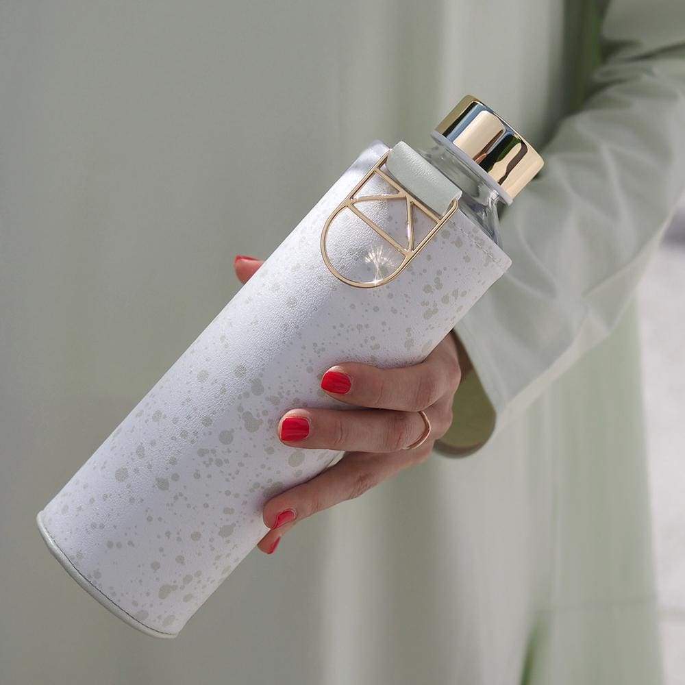 Equa Mismatch Essence Γυάλινο Μπουκάλι Νερού με Θήκη από Δερματίνη - 750ml - Essence / Διάφανο